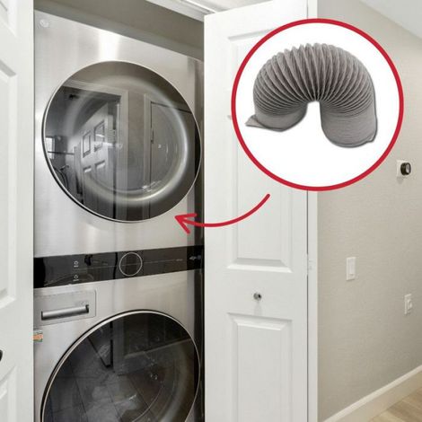 Gaine Sèche-Linge - Diamètre 102 mm - Longueur 3 m - Blanc (1/4)
