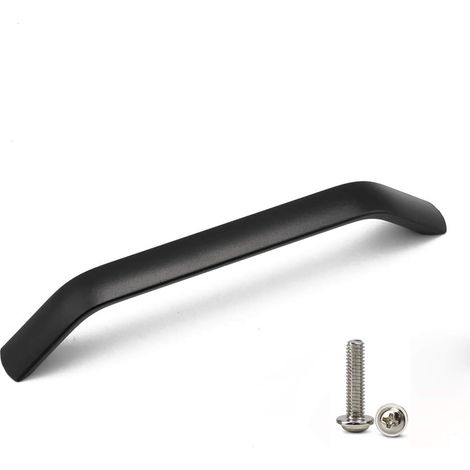 Qrity Set mit 10 Küchenschranktürgriffen und -knöpfen für Schubladen, Schlafzimmer, Möbel, 160 mm Griffabstand, sandgestrahlte Oberfläche (1/5)