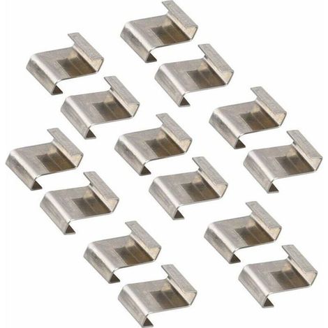 Clips de fijación para cristales de invernadero - Acero inoxidable - Tipo Z - Resistentes a la corrosión - Fijación de cristales - 90 unidades (1/4)