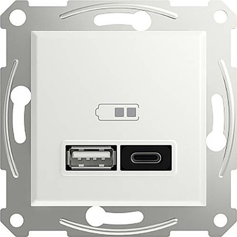 SCHNEIDER ELECTRIC PRISE USB ASFORA BLANC (BRILLANT) EPH2770421D (1/5)