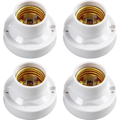 4 Pack Universal E27 Lamp Sockets for LED Bulbs and Screw Lamps, Standard Base Adapters, Secure and Versatile Bulb Holder for Home, Office and Studio (1/5)