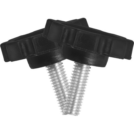 Vis de Serrage M8 pour Pied de Parasol Noir, 2 Pièces en Pp et Fer, Installation Facile et Démontage Rapide, Accessoires pour Parasol D'extérieur (1/5)