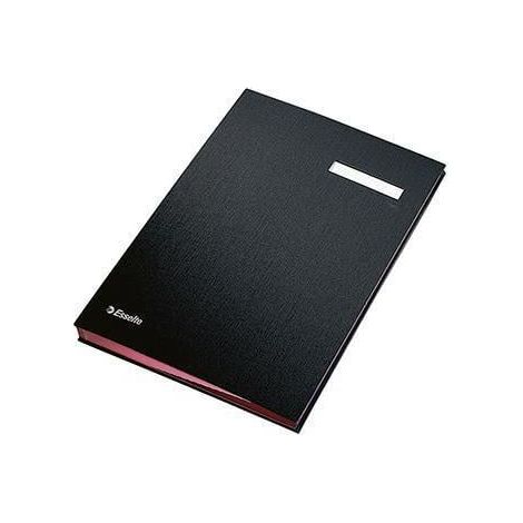 Esselte Unterschriftenmappe 621061 DIN A4 20Fächer Pappe PP schwarz (1/3)