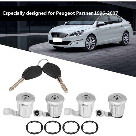 Universal-Schließzylinder + Schlüssel + Schließzylinder (4 Schließzylinder) für Peugeot Citroën (1/5)