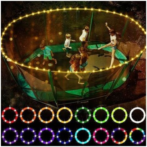 LED-Trampolinbeleuchtung, ferngesteuerte LED-Trampolinbeleuchtung, 16 Farbwechsel, wasserdicht, superhell für nächtliches Spielen im Freien, tolles Geschenk (1/5)