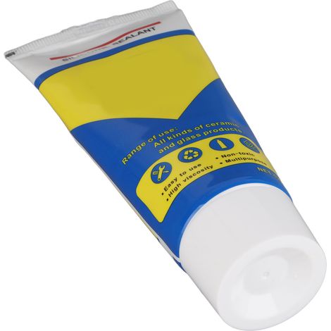 Colle d'étanchéité, colle à verre, mastic pour toilettes, imperméable et anti-moisissure, blanche et transparente, convient à un usage domestique dans les cuisines, salles de bains, portes et fenêtres (1/5)