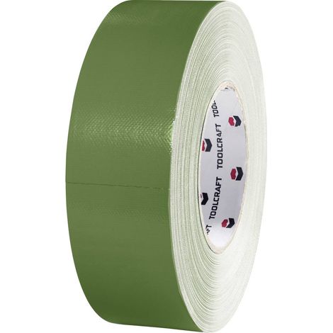 NASTRO ADESIVO ROBUSTO (L X P) 50 M X 50 MM VERDE OLIVA TESSUTO IN LANA E POLIESTERE 80DT TOOLCRAFT CONTENUTO: 1 ROTOLO( (1/2)