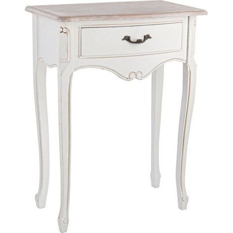 Consolle "Justine" struttura in legno paulownia pannelli in MDF per interni -1 cassetto piccolo (1/5)