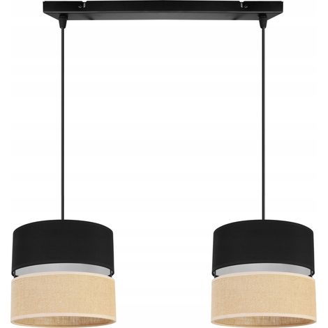 Hängelampe, Deckenleuchter, Lampenschirm 20cm, schwarz