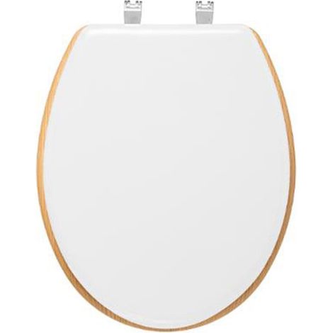 Five Simply Smart – Abattant WC 46cm en MDF blanc – Fermeture silencieuse – Charnières en zinc – Installation facile (1/4)