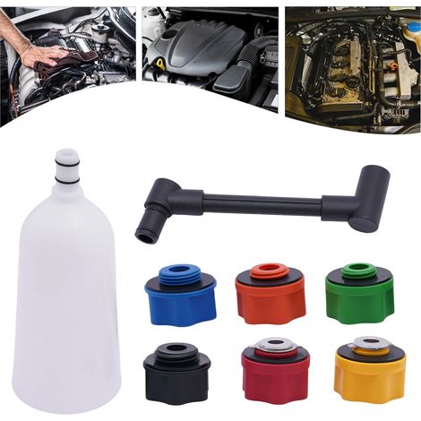 Set di 8 imbuti per il riempimento dell'olio per auto, imbuto per l'olio, ausilio per il riempimento dell'olio per VW Audi Seat Ford
