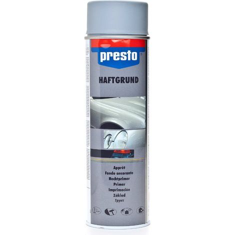 Apprêt acrylique gris en aérosol à séchage rapide 500 ml PRESTO (1/3)