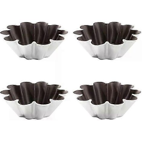 Moules à tartelettes aux œufs, lot de 4 petits moules à pâtisserie pour cupcakes, gâteaux, muffins et biscuits. (1/5)