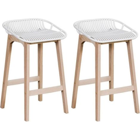 Set Insel- & Barstühle MALMO Eiche Kunststoffsitz 65 cm (1/5)