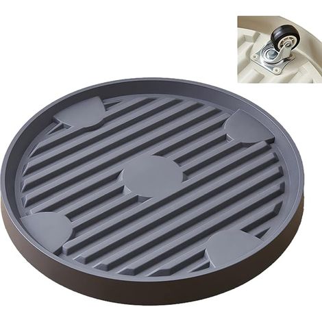 Carrello portavasi con ruote, supporto per piante su ruote, carrello robusto, base con ruote in plastica, carrello mobile per fioriere pesanti, grigio, 22,3 cm
