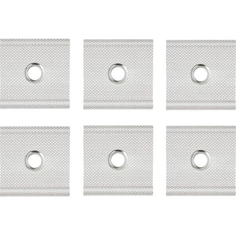 Lot de 6 œillets de passepoil pour rail de fixation 5/6 mm - 7/8 mm - Lot de 6 crochets pour auvent de tente, camping, caravane (1/4)
