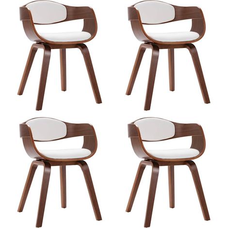 Maison Exclusive - Esszimmerstühle 4 Stk. Bugholz und Kunstleder (1/5)