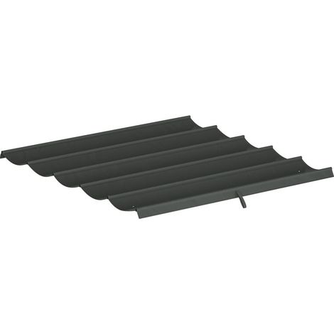 Toile de rechange pour pergola 3x3m, ombrage avec évacuation d'eau, 2,50x2,55m gris foncé, pour terrasse et jardin (1/5)