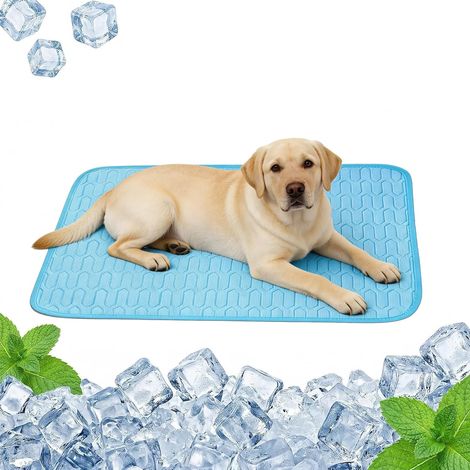 (50 x 70 cm) Kühlmatte für Hunde und Katzen, selbstkühlende, atmungsaktive Kühlmatte aus Eisseide (1/5)