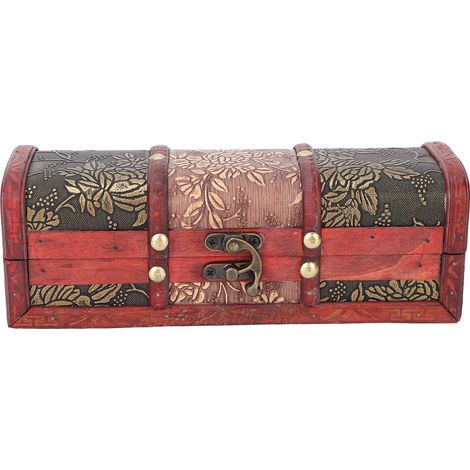 Coffret de rangement rétro en bois pour bijoux, boîte à cheveux, colliers, bracelets et documents (1/5)