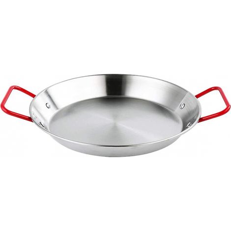 BEBUSINGOTO Poêle à Paella Antiadhésive Inox Plat à Paella 32cm (1/5)
