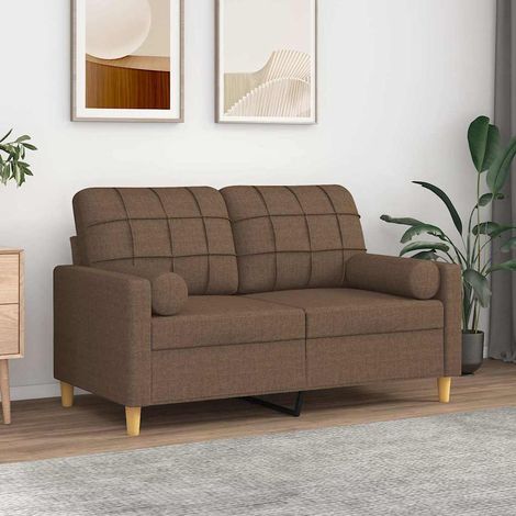 vidaXL Cojines decorativos 2 uds tela marrón 15x50 cm (1/5)