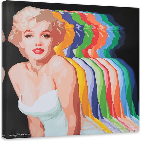 Tableau sur toile Pop Art Marilyn Monroe 50x50 (1/5)