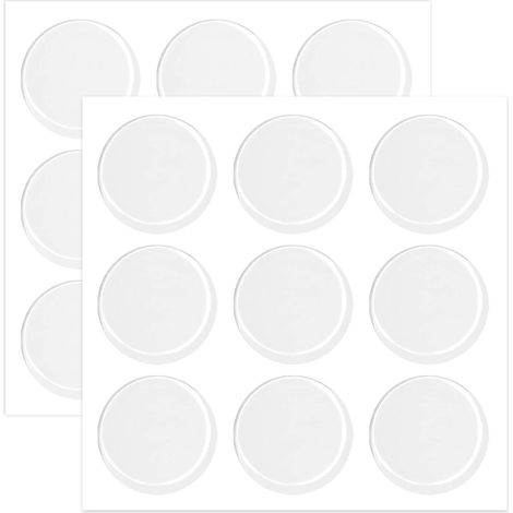 Lot de 18 pare-chocs en silicone transparent 30x8mm pour meubles et armoires, auto-adhésifs (1/5)