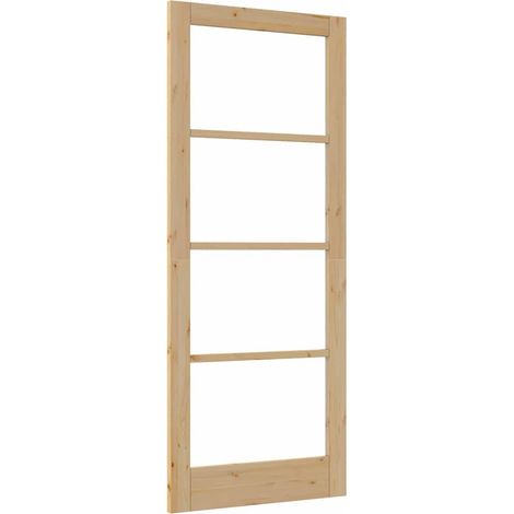 Puerta Interior con Cristal ORKDAL Marrón 86 x 211 cm vidaXL