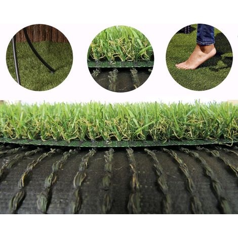 Erba Prato Sintetico Artificiale 25 mm Bernabeu 3x10 mt Tappeto Manto Erboso 3x10 metri (30 mq) Colore Verde Spessore 25 mm