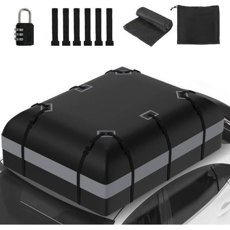 1 pièce Coffre de Toit Voiture, 600 L, étanche et résistant aux intempéries, sac de toit voyage, 130x100x45 cm, pour berline et SUV (1/5)