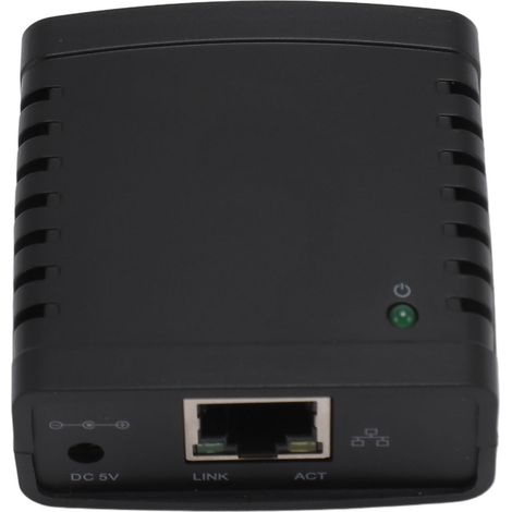Serveur d'impression USB 100 Mbps sans fil haut débit, adaptateur USB vers RJ45 pour partage d'impression, prise européenne 100-240 V (1/5)