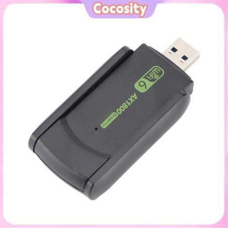 Adaptateur Wifi 6 - USB 3.0 - Double Bande 2,4 GHz / 5 GHz - Débit Jusqu'à 1800 Mbps - Pour Ordinateur De Bureau Et Portable - 1 Pièce (1/5)