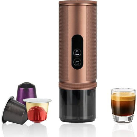 Machine a Cafe Portable pour Voyage: Machine à café Expresso de Randonnée - Partout Tout Moment Savourez un Café Savoureux - Marron (1/5)