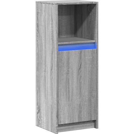 Credenza cassettiera mobile contenitore organizer cucina soggiorno soggiorno con LED Sonoma 38 x 34 x 100 cm derivati del legno grigio 020029818