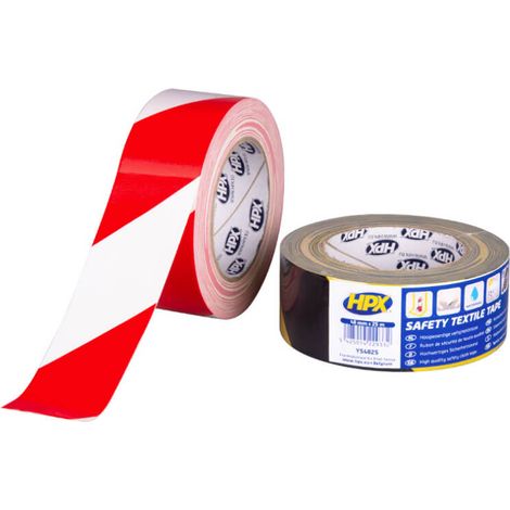 Textilmarkierungsband, Notfallreparaturen, rot und weiß, 48 mm x 25 m, wasserabweisend