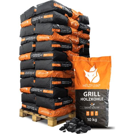 Heizfuxx Grillholzkohle in Gastro 10kg x 36 Sack 360kg