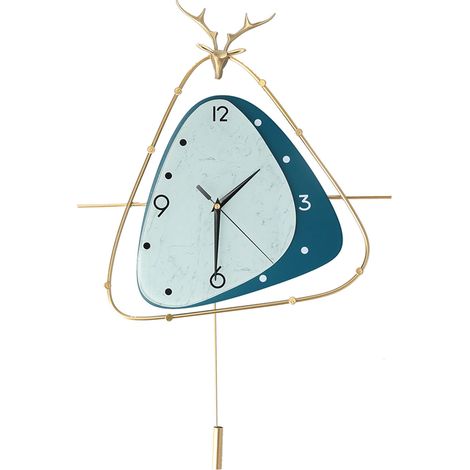 Nordische Luxus-Wanduhr mit Hirschkopf – ideal für Wohnzimmer und Haushalt (1/5)