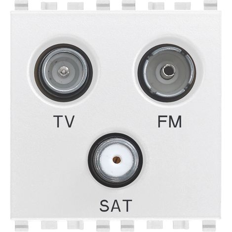 VIMAR - 20303.B Presa TV-FM-SAT diretta 3 uscite bianco