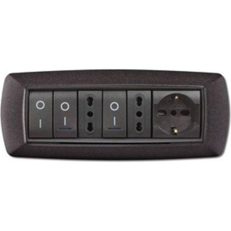 PLACCA LIFE LIVING PLAST GRIGIO NOTTE VULCAN 7P