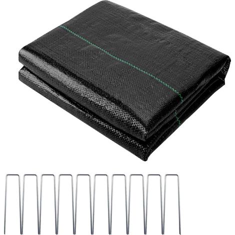1 Toile De Paillage 90g/m², Géotextile Anti Mauvaises Herbes, Bâche Résistante UV, Pour Jardin Et Allée