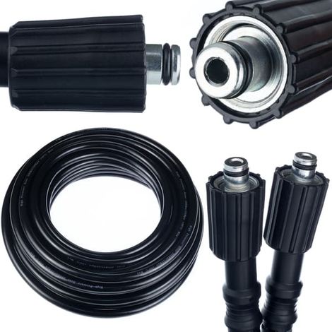 Ecleanfy - Tuyau haute pression 15 m M22-M22 14 mm – Renforcé en nylon 200 bar Compatible avec Kärcher K2 K3 (1/5)