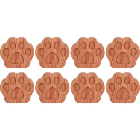 Diffuseur d'huiles essentielles pour voiture en forme de patte de chat - Lot de 8 pièces en bois de rose naturel, design compact et élégant (1/5)