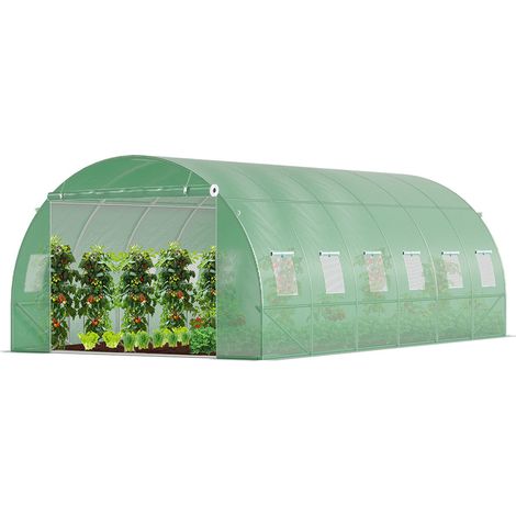 VOUNOT Tunel Invernadero de Jardín para Cultivo de Plantas, 18m², Verde