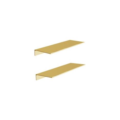 Lot de 2, étagère murale en or brossé, support de douche mural, présentoir décoratif 30 cmÉtagères flottantes en métal