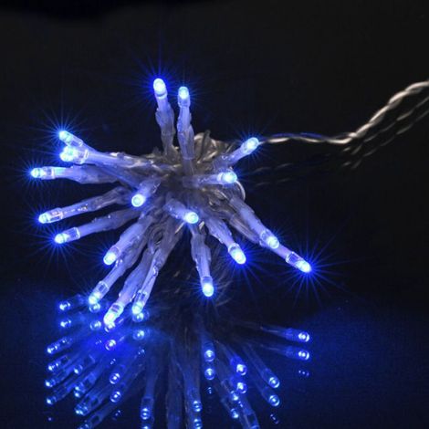 Guirlande lumineuse interieure 50 led bleues 5m (1/2)
