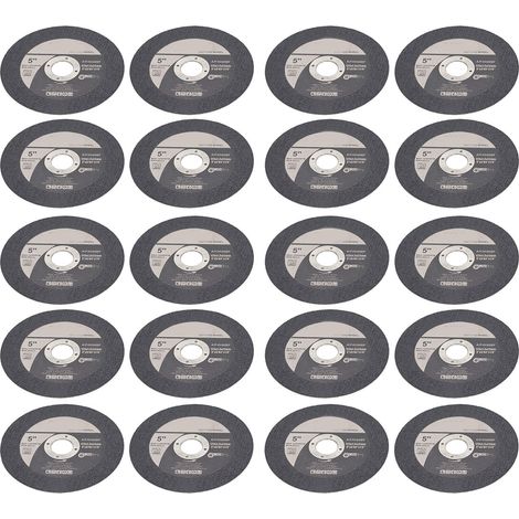 Lot de 20 disques à tronçonner ultra-fins pour meuleuse d'angle, en acier inoxydable et métal (diamètre extérieur 125 mm, diamètre intérieur 22 mm). (1/5)