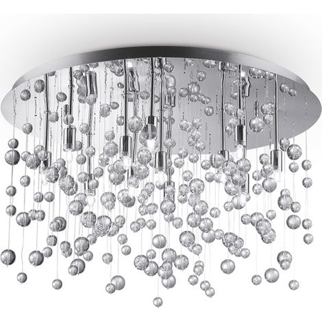 Plafoniera Contemporanea Neve Metallo Cromo 12 Luci G9 3W 3000K Luce Calda (1/3)