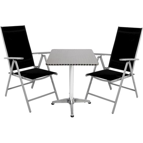 Bistrogarnitur 3-teilig Aluminium / Silber / Schwarz-M537504+2xMMC5000S (1/5)
