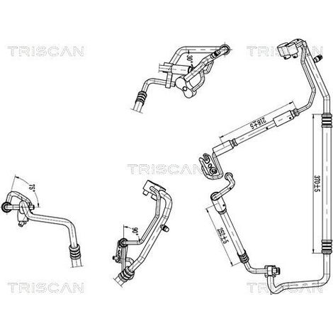 Conduite à haute/basse pression, climatisation TRISCAN 9010 24016 OPEL 13338416